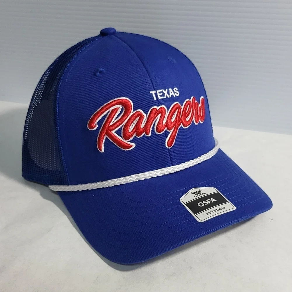 Texas Rangers Rope Hat MLB Baseball Cap Trucker‎ Adjustable